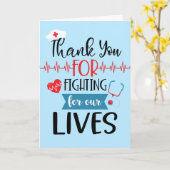 Krankenschwester danke Ihnen für den Kampf um unse Karte (Gelbe Blume)