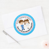 Krankenschwester danke Ihnen Geschenk / Gefallen S Runder Aufkleber (Umschlag)