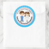 Krankenschwester danke Ihnen Geschenk / Gefallen S Runder Aufkleber (Tasche)