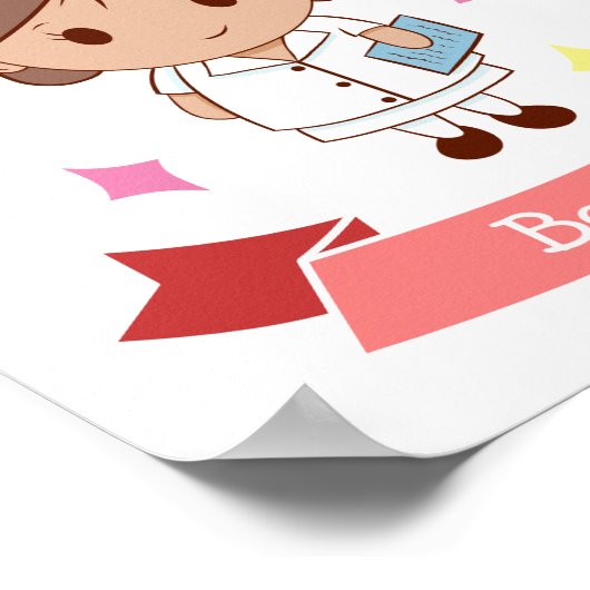 Krankenschwester Danke Personalisiert Poster (Ecke)