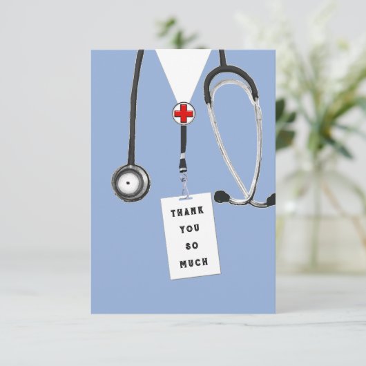 Krankenschwester Dankeskarte (Stehend Vorderseite)