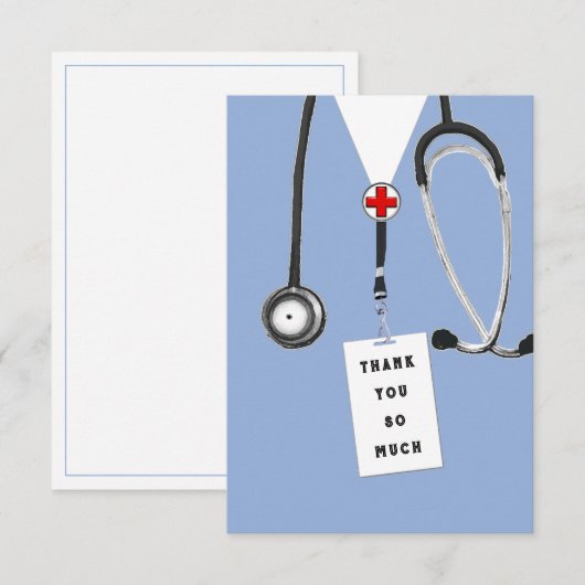 Krankenschwester Dankeskarte (Vorne/Hinten)