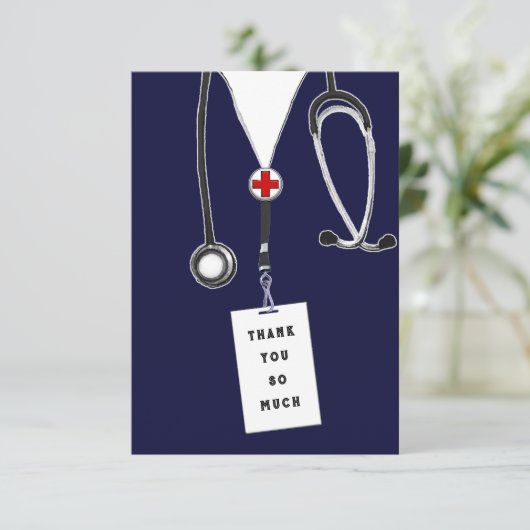 Krankenschwester Dankeskarte (Stehend Vorderseite)