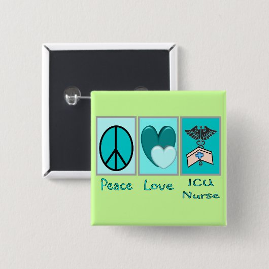 Krankenschwester der FriedensLiebe-ICU Button (Vorne & Hinten)