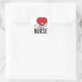 Krankenschwester Design Krankenpflegerfreunde regi Quadratischer Aufkleber (Tasche)