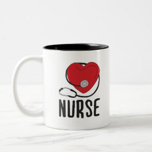 Krankenschwester Design Krankenpflegerfreunde regi Zweifarbige Tasse