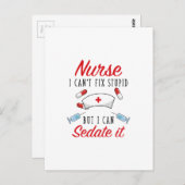 Krankenschwester, die ich nicht reparieren kann, a postkarte (Vorne/Hinten)