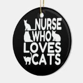 Krankenschwester, die Lieben Katzen Keramik Ornament (Links)