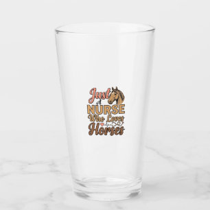 Krankenschwester, die Pferde liebt, Vintage-Sticke Glas
