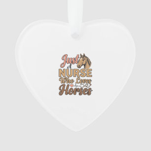 Krankenschwester, die Pferde liebt, Vintage-Sticke Ornament