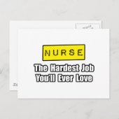 Krankenschwester...Die schwierigste Aufgabe, die S Postkarte (Vorne/Hinten)