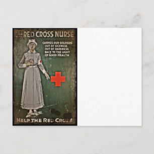 Krankenschwester, die Spenden beantragt WWI Postkarte