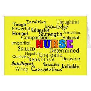 Krankenschwester, die Wort-Geschenke beschreibt