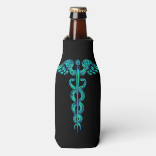 Krankenschwester-Doktor Caduceus Medical Turquoise Flaschenkühler