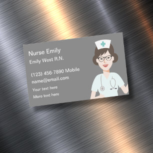 Krankenschwester Einfache Patienten Visitenkartenm Magnetische Visitenkarte