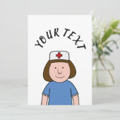 Krankenschwester Einladung (Stehend Vorderseite)