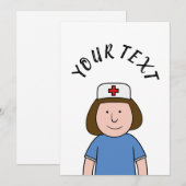 Krankenschwester Einladung (Vorne/Hinten)