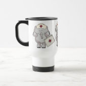 Krankenschwester-Elefant-Reise-Tasse Reisebecher (Links)
