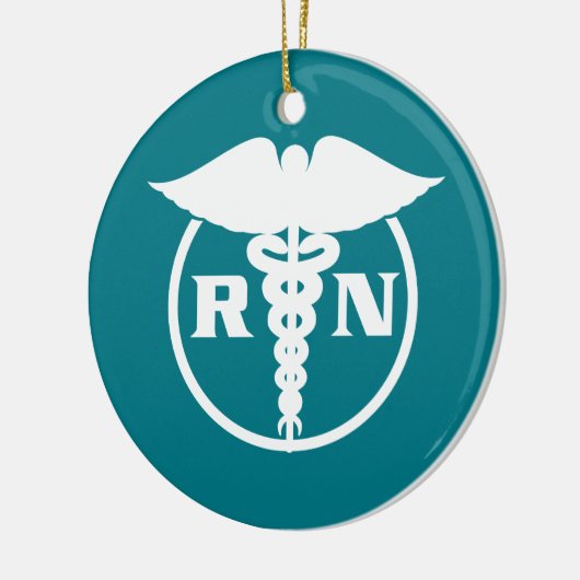 Krankenschwester-Emblem Keramik Ornament (Links)