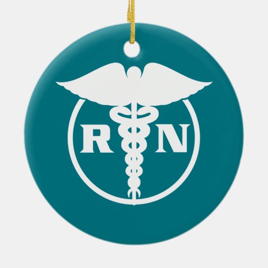 Krankenschwester-Emblem Keramik Ornament (Hinten)