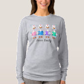 Krankenschwester Emily Langarm Graue Gans T-Shirt (Vorderseite)