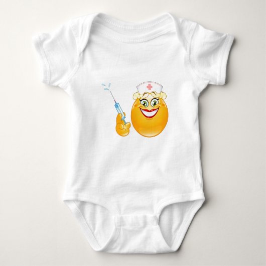 Krankenschwester Emoji Baby Strampler (Vorderseite)