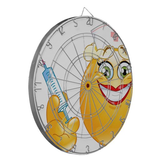Krankenschwester Emoji Dartscheibe (Vorderseite Links)