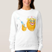 Krankenschwester Emoji Frauen Sweatshirt (Vorderseite)