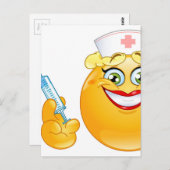 Krankenschwester Emoji Postkarte (Vorne/Hinten)