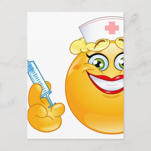 Krankenschwester Emoji Postkarte (Vorderseite)