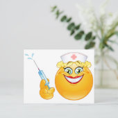 Krankenschwester Emoji Postkarte (Stehend Vorderseite)