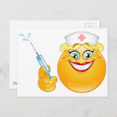 Krankenschwester Emoji Postkarte (Vorne/Hinten)