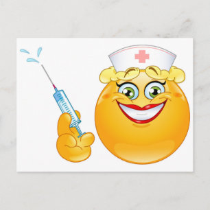 Krankenschwester Emoji Postkarte