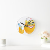 Krankenschwester emoji runde wanduhr (Zuhause)