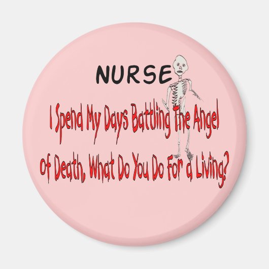 Krankenschwester "Engel des Todes"—Funny Gifts Magnet (Vorne)