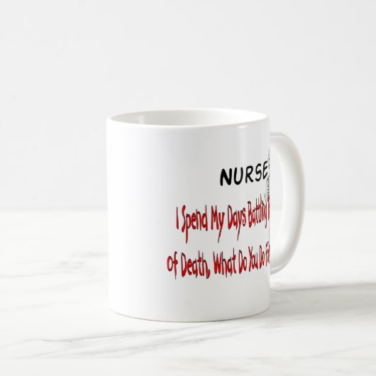 Krankenschwester "Engel des Todes"---Lustige Kaffeetasse (VorderseiteRechts)