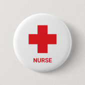 Krankenschwester & Erste Hilfe, Kreuz, Krankenwage Button (Vorderseite)
