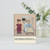 Krankenschwester ertappt Patient beim Whiskey-Trin Postkarte (Stehend Vorderseite)