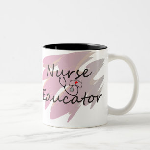 Krankenschwester-Erzieher-abstrakter Entwurf Zweifarbige Tasse
