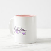 Krankenschwester-Erzieher-Rosa-Herz-Entwurf Zweifarbige Tasse (Vorderseite Links)