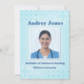 Krankenschwester-Examensfeier mit Foto Einladung (Rückseite)