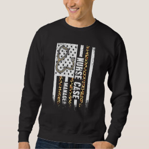 Krankenschwester Fallmanager Stethoskop USA Amerik Sweatshirt