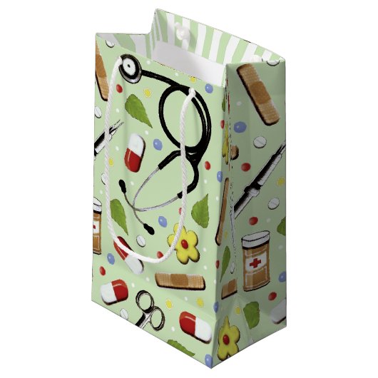 Krankenschwester-Feier Kleine Geschenktüte (Vorderseite Schrägansicht)
