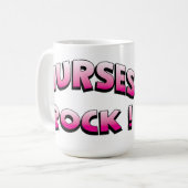 Krankenschwester-Felsen 15 Unze. Kaffee-Tasse Kaffeetasse (Vorderseite Links)