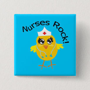 Krankenschwester-Felsen Button