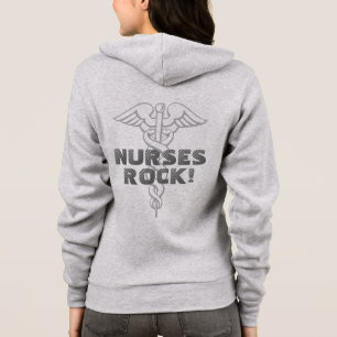 Krankenschwester-Felsen gelber Neonhoodie Hoodie