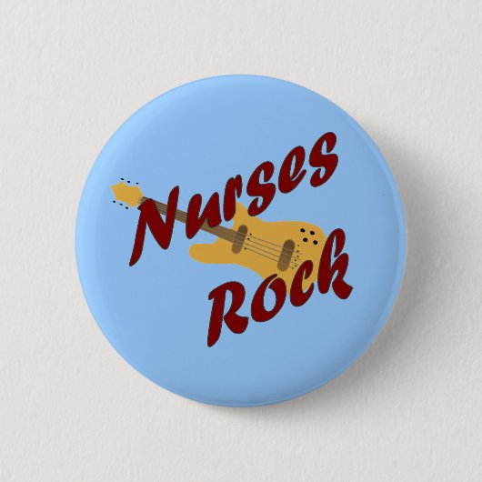 Krankenschwester-Felsen-Knopf Button (Vorderseite)