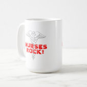 Krankenschwester-Felsen! Tasse | mit (Vorderseite Links)