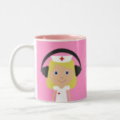 Krankenschwester-Felsen! Zweifarbige Tasse (Links)