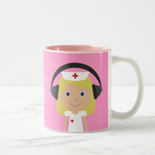 Krankenschwester-Felsen! Zweifarbige Tasse (Rechts)